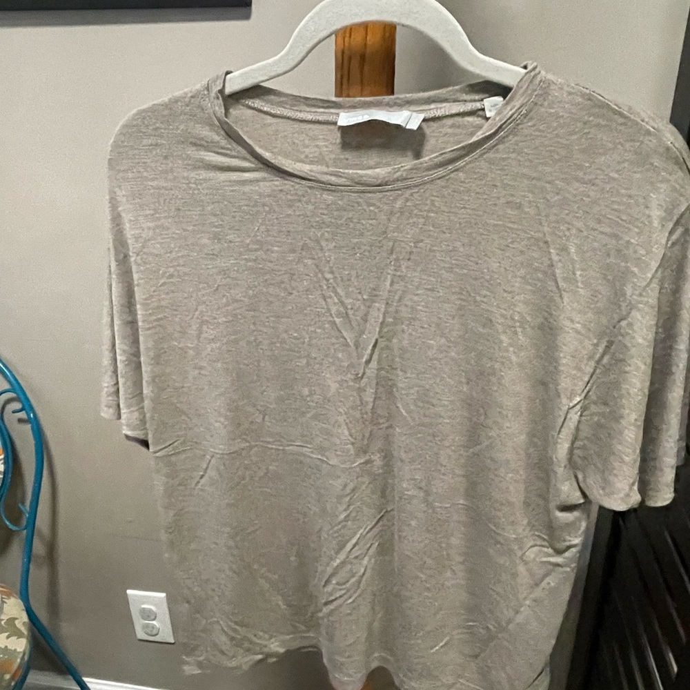 Vince tan cropped t-shirt